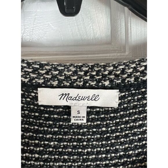 Madewell Womens Riverside Pullover Dot Weave Black and White Sweater Size Small - Picture 3 of 4